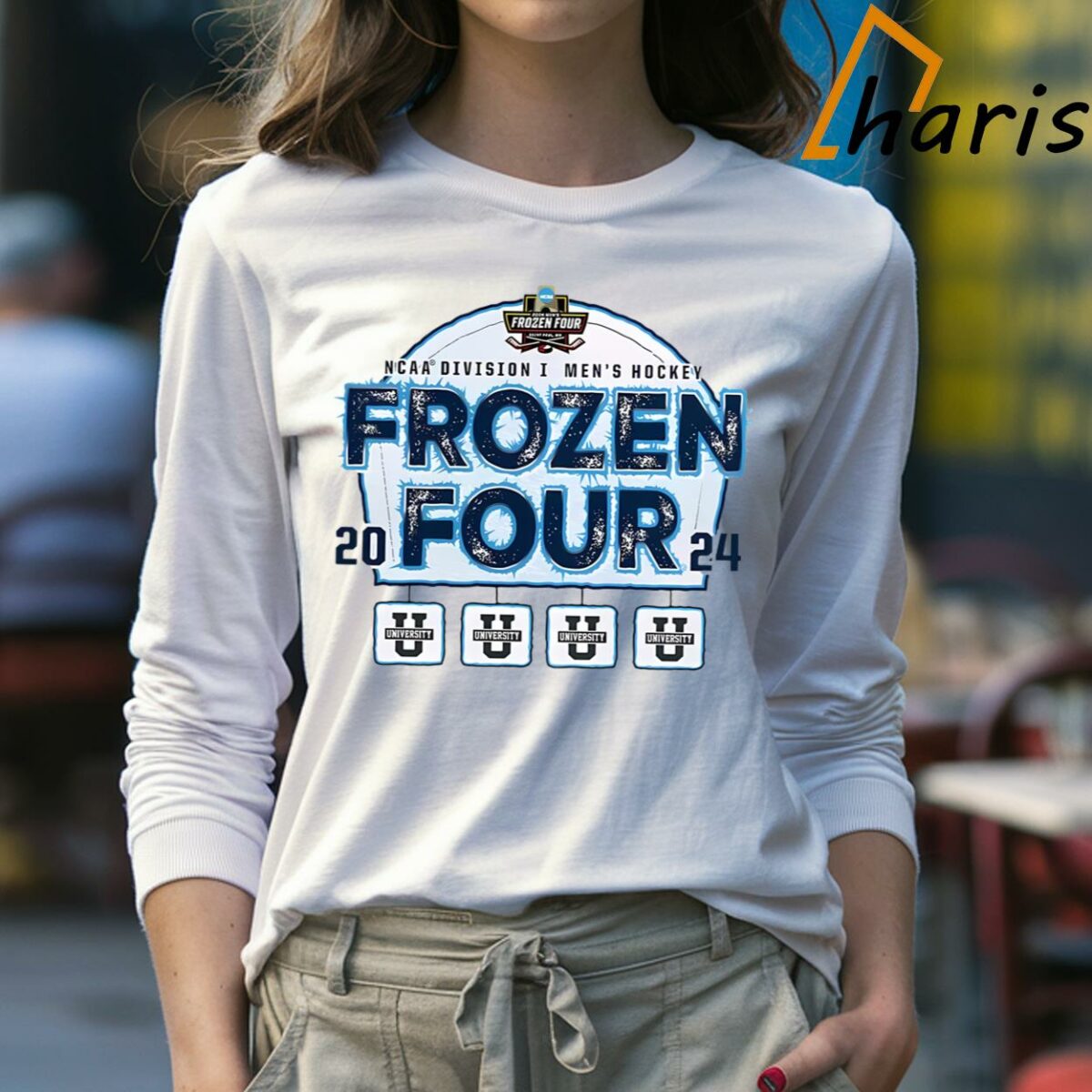 2024 NCAA Division I Mens Hockey Frozen Four T shirt 4 Long sleeve Shirt