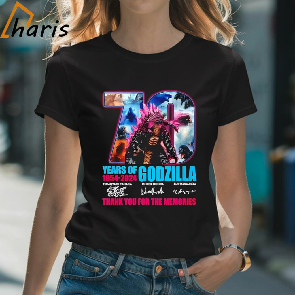70 Years of Godzilla Thank You For The Memories T-shirt