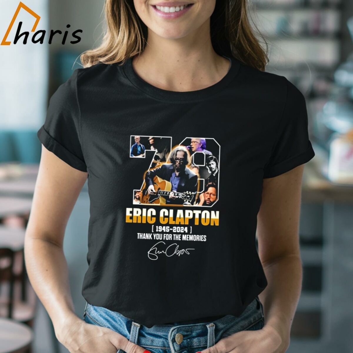 79 Eric Clapton 1945-2024 Thank You For The Memories Signature T-shirt