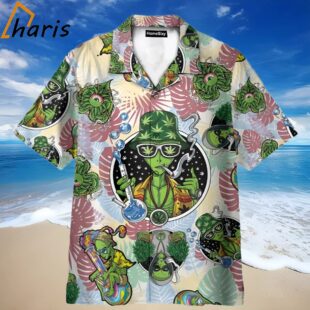 Alien Cannabis Hippie Hawaiian Shirt 1 1