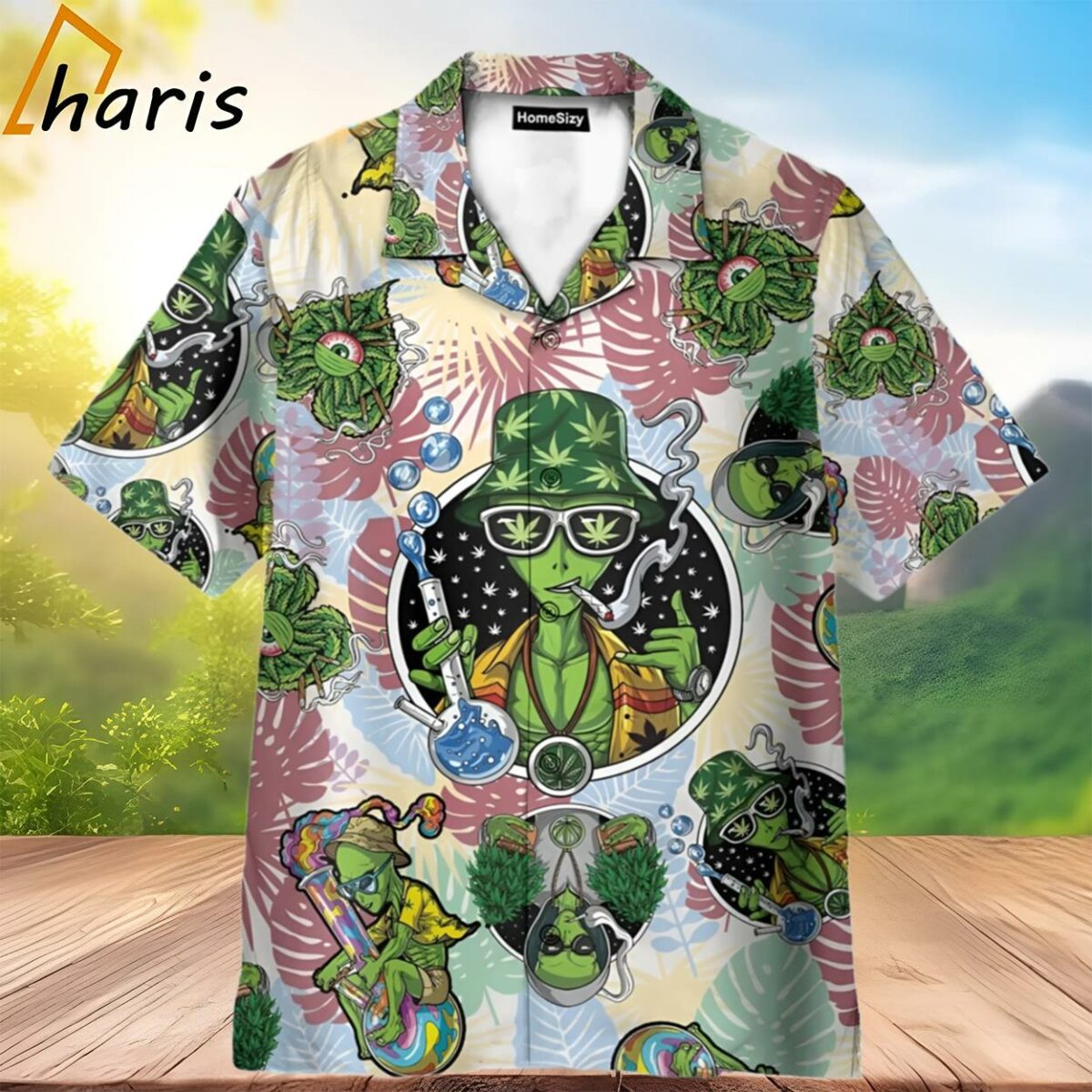 Alien Cannabis Hippie Hawaiian Shirt 2 3
