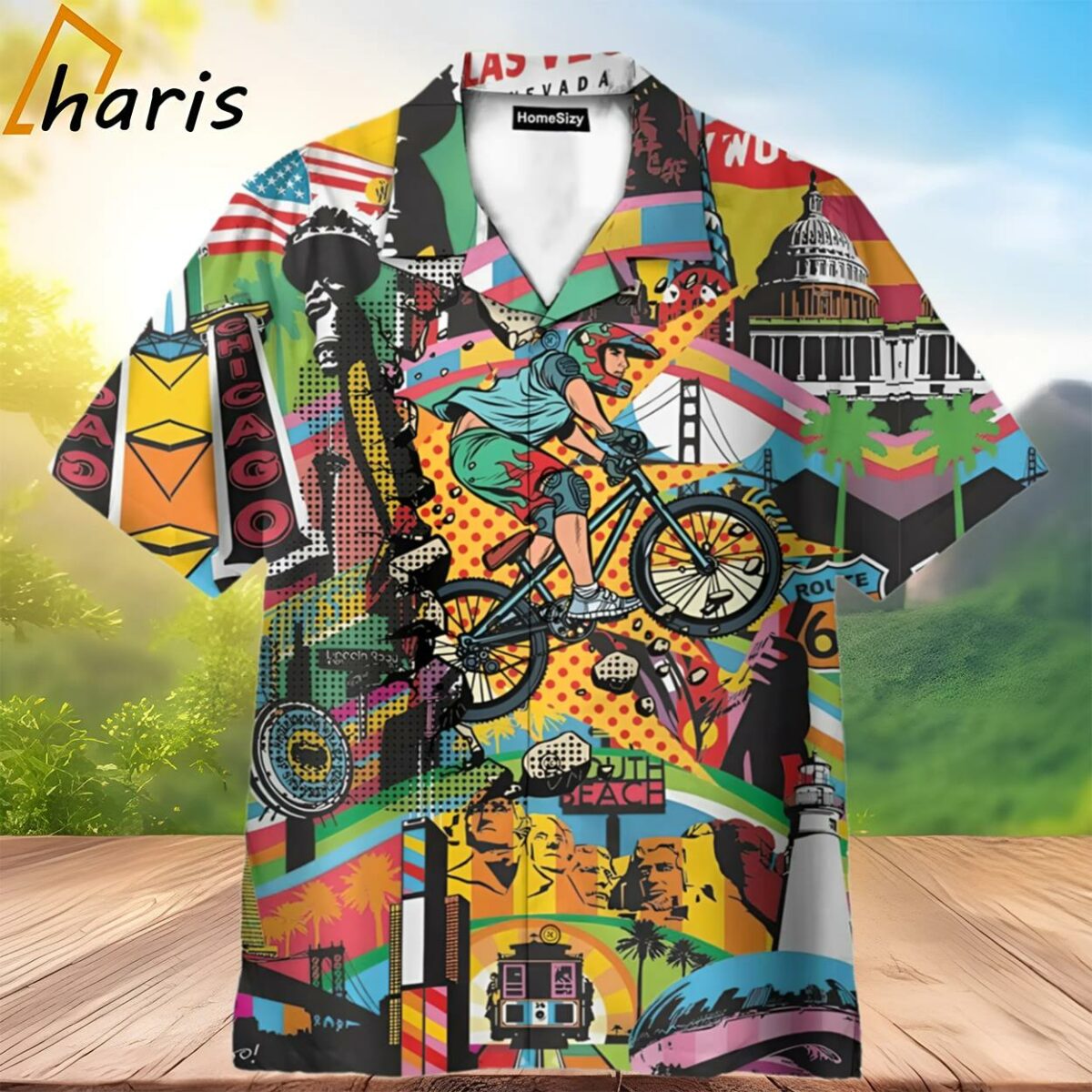 Amazing Cycling Colorful Hawaiian Shirt 2 3