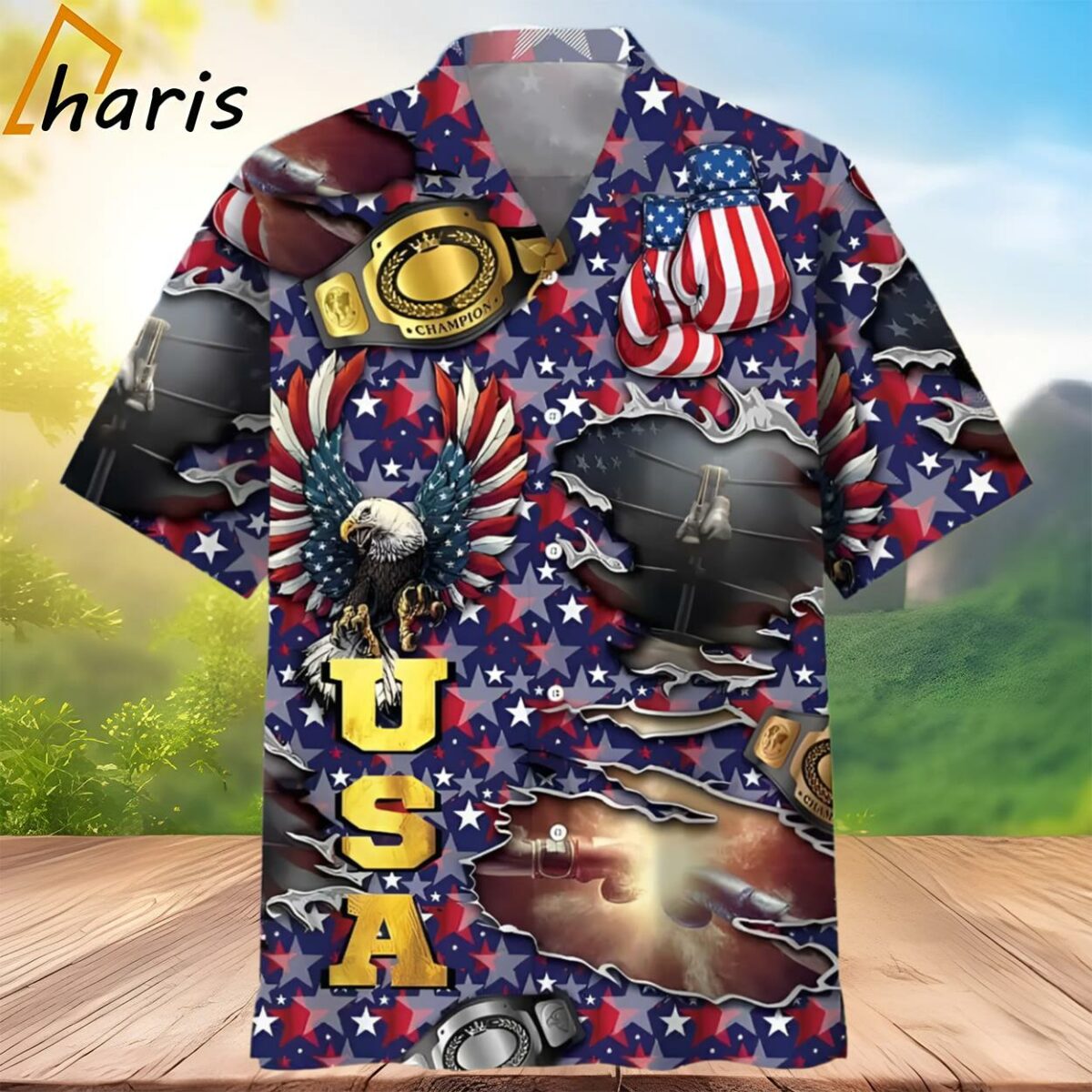 American Independence Boxing Hawaiian Shirt 2 3