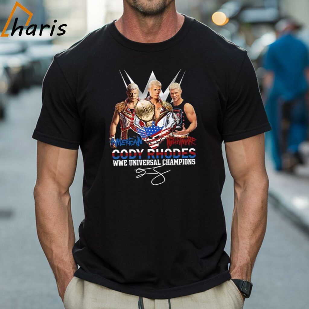 American Nightmare Cody Rhodes WWE Universal Champions T-shirt