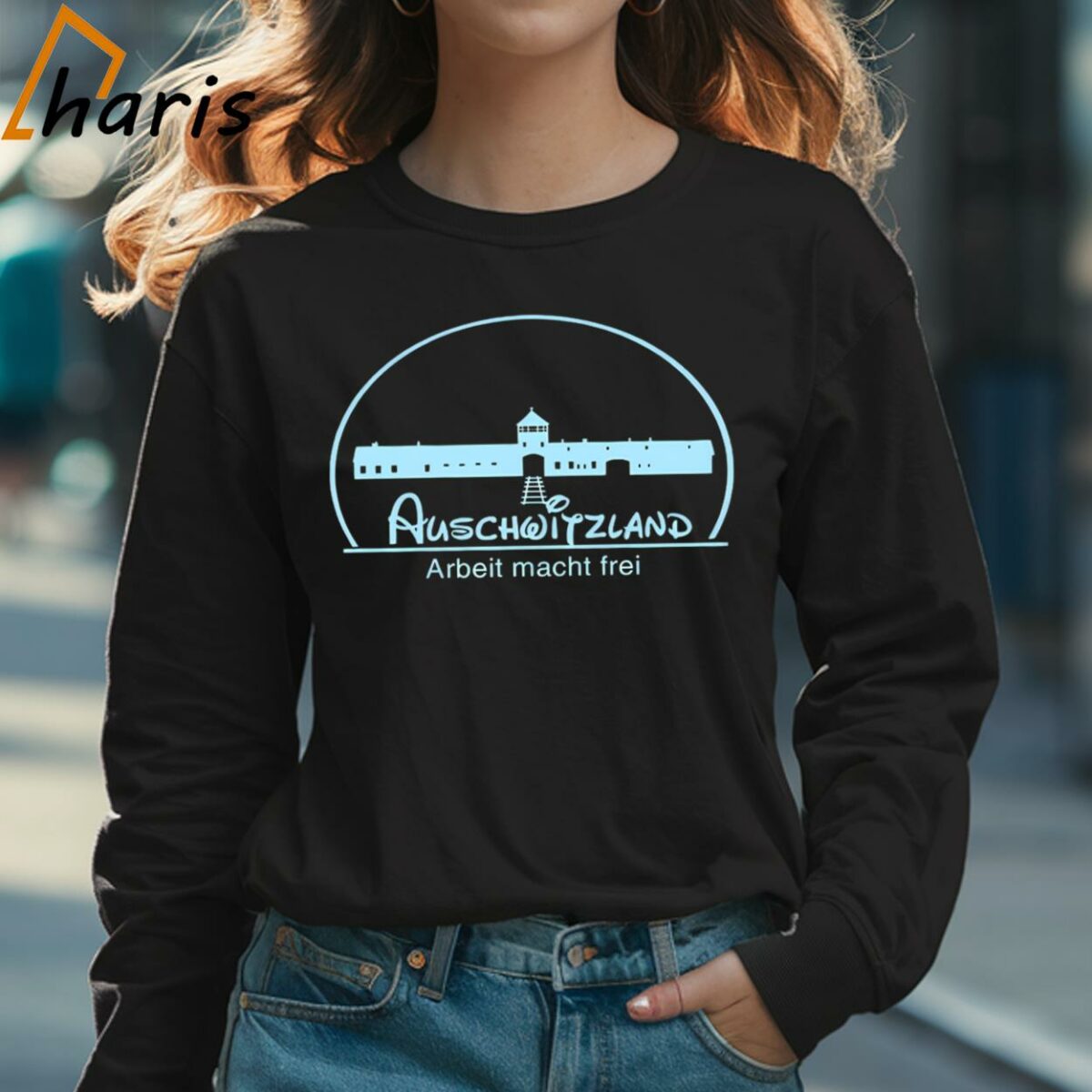 Auschwitzland Arbeit Macht Frei Disney Shirt 3 Long sleeve shirt