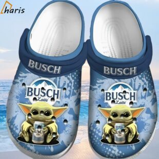 Baby Yoda Busch Light Beer Pattern Crocs 1 1