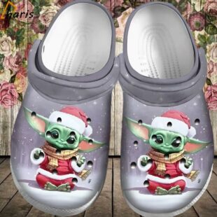 Baby Yoda In Santa Claus Suit Crocs Shoes 1 1