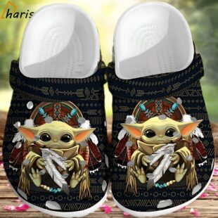 Baby Yoda Native American Unique Crocs Gifts For Star Wars Fan 1 1