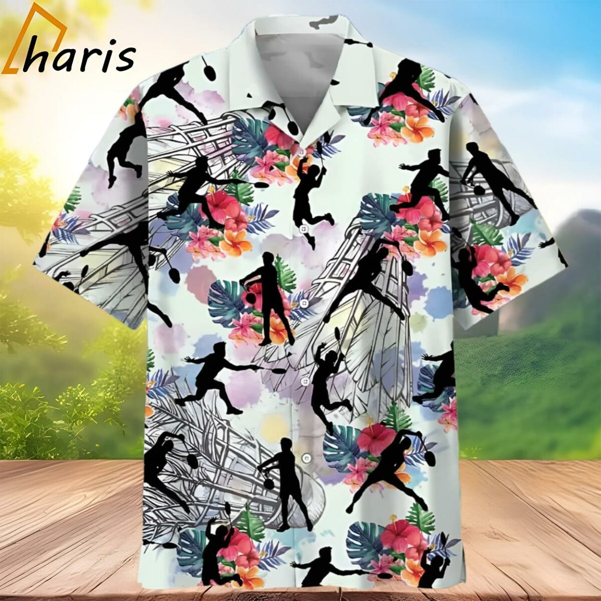 Badminton Tropical Flower Hawaiian Shirt 2 3