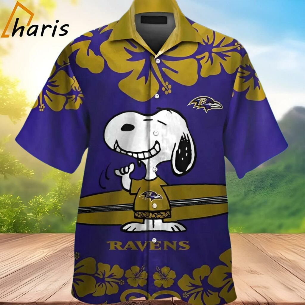 Baltimore Ravens And Snoopy Hawaiian Shirt