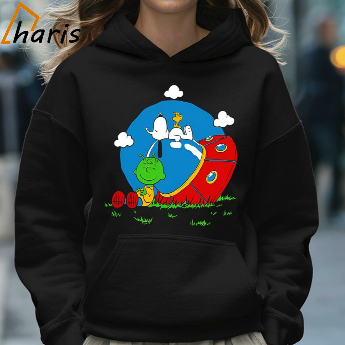 Beagle Extraterrestria Charlie Brown Snoopy and Woodstock Shirt 5 Hoodie