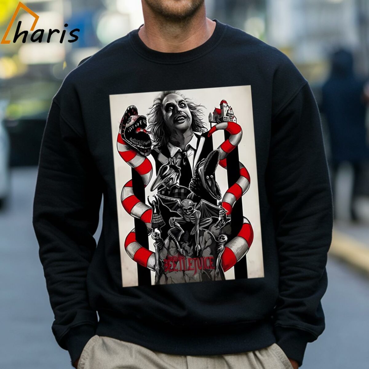 Beetlejuice Here Lies Horror Comedy Movie Michael Keaton T shirt 4 Sweatshirt