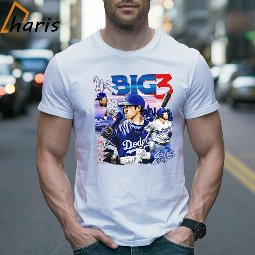 Big 3 Los Angeles Dodgers Baseball Graphic Shirt