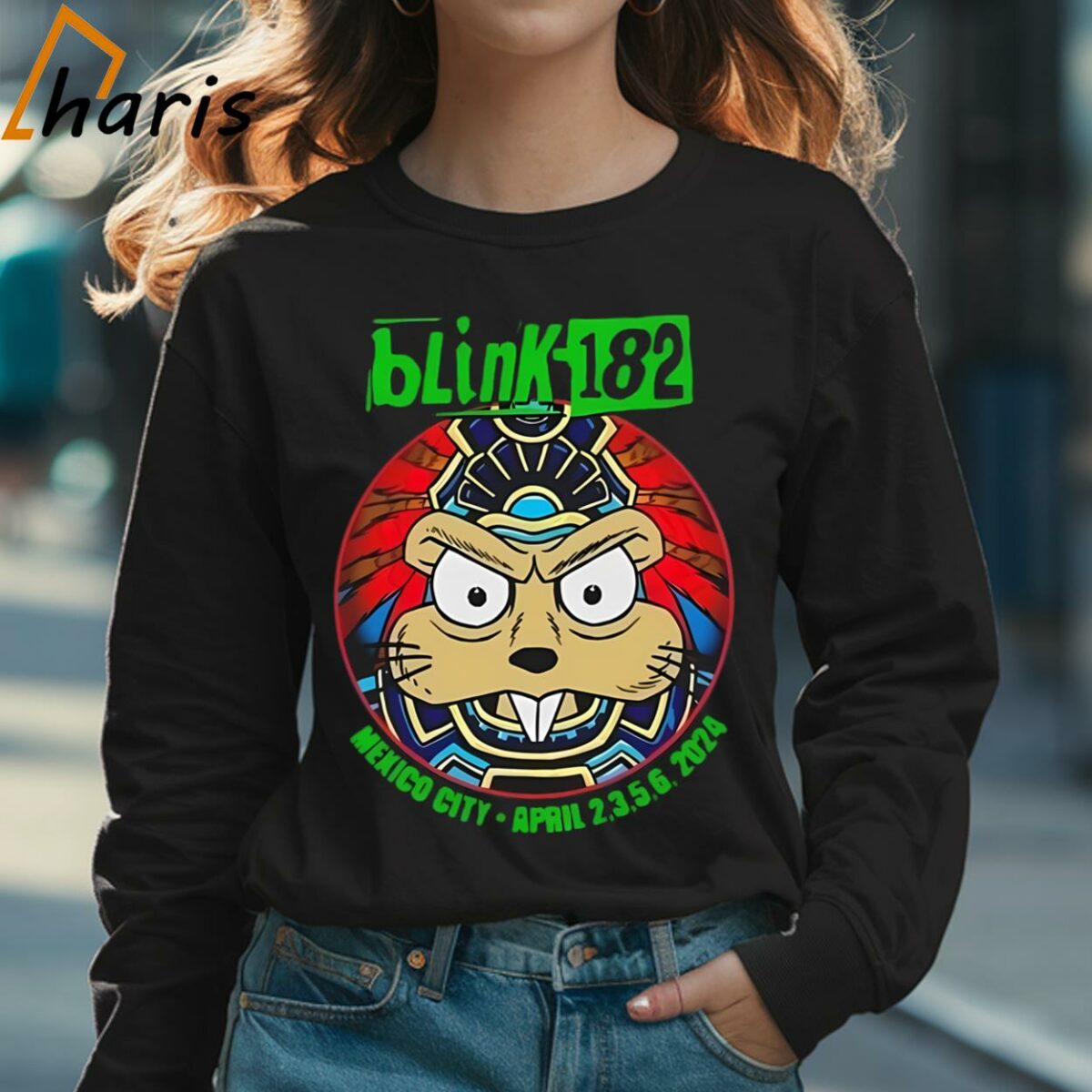 Blink 182 One More Time Tour April 2024 Mexico City Shirt 3 Long sleeve shirt