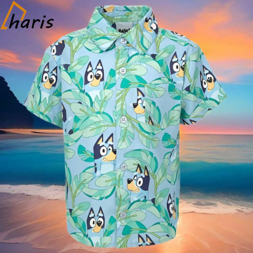 Bluey Big Boys Hawaiian Button Down Dress Shirt