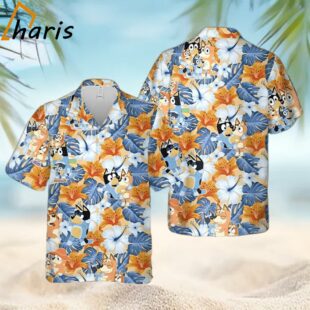 Bluey Family Beach Summer Hawaiian Shirt 1 1