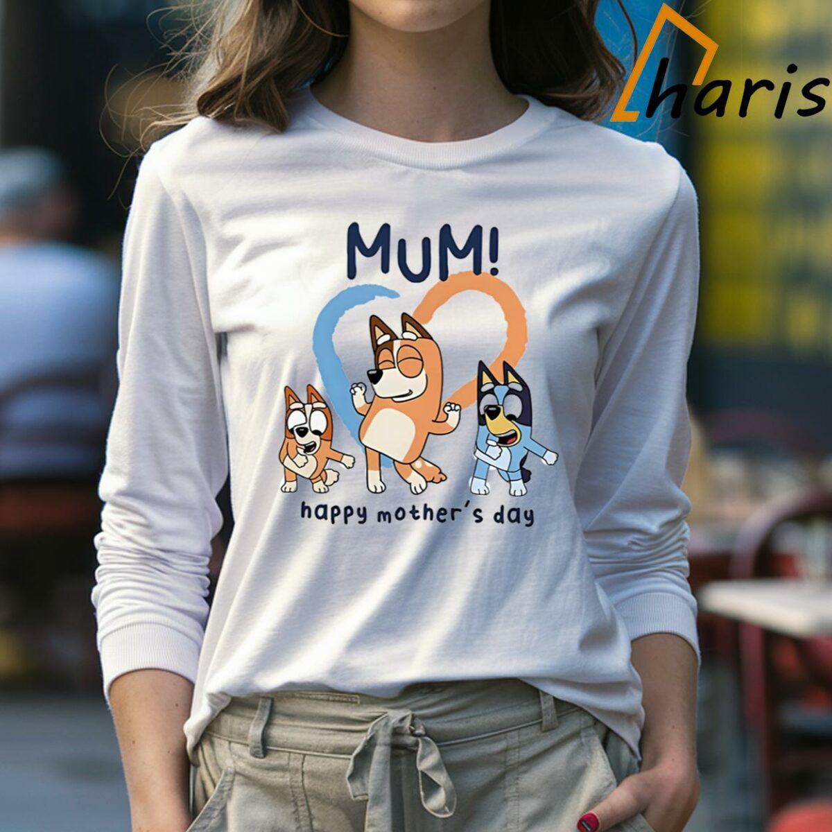 Bluey Mum Happy Mothers Day T shirt Gifts For Mother Days 4 Long sleeve Shirt