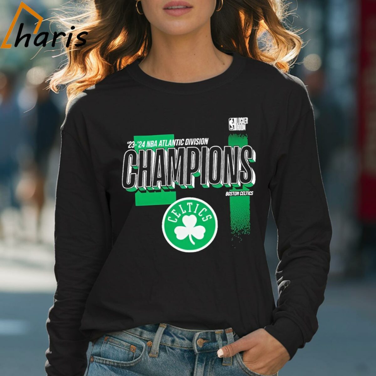 Boston Celtics 2024 Atlantic Division Champions Locker Room T shirt 4 Long sleeve shirt