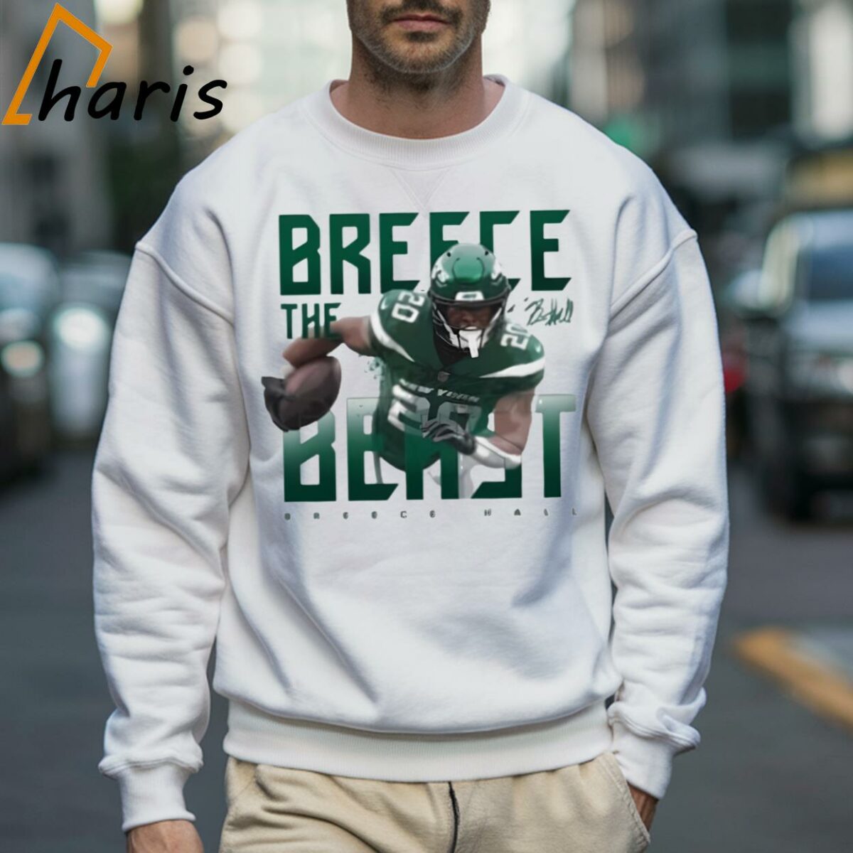 Breece Hall New York Jets Signature T shirt 3 Sweatshirt