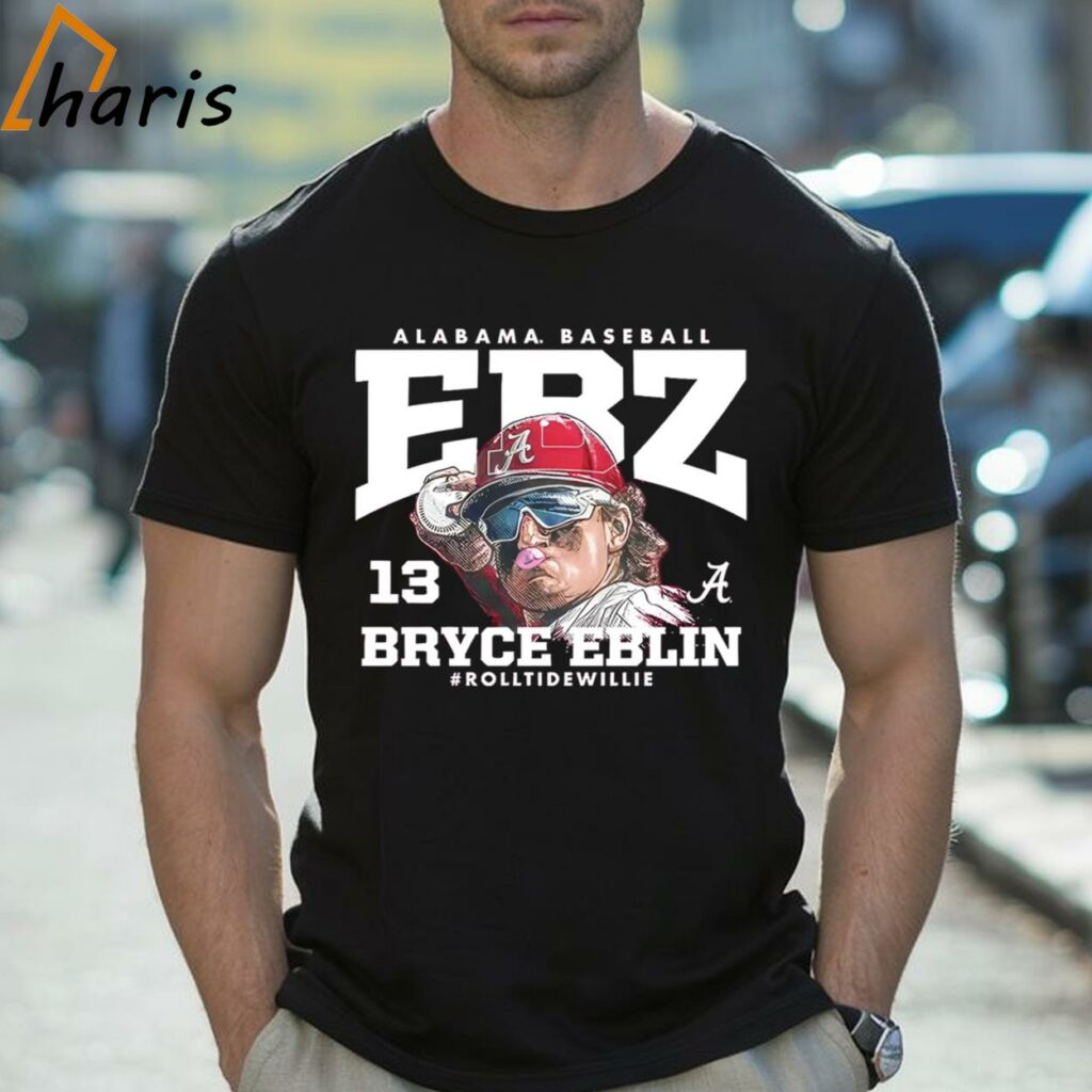 Bryce Eblin Alabama Crimson Tide Baseball Caricature Shirt