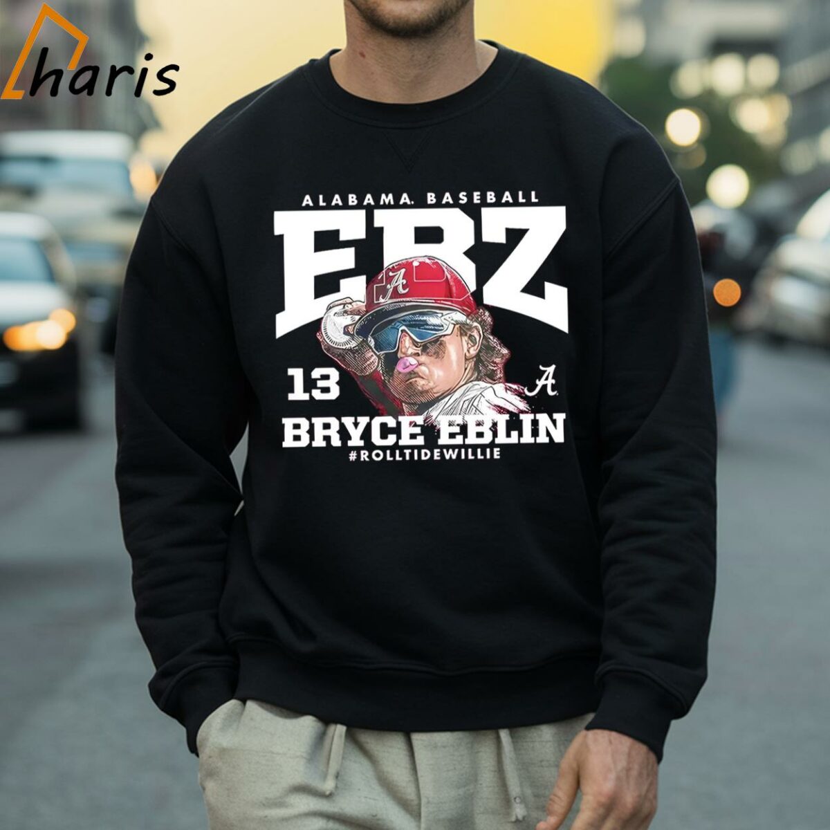 Bryce Eblin Alabama Crimson Tide Baseball Caricature Shirt 4 Sweatshirt