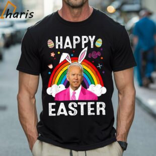 Bunny Joe Bi Den Rainbow Happy Easter T shirt 1 Shirt