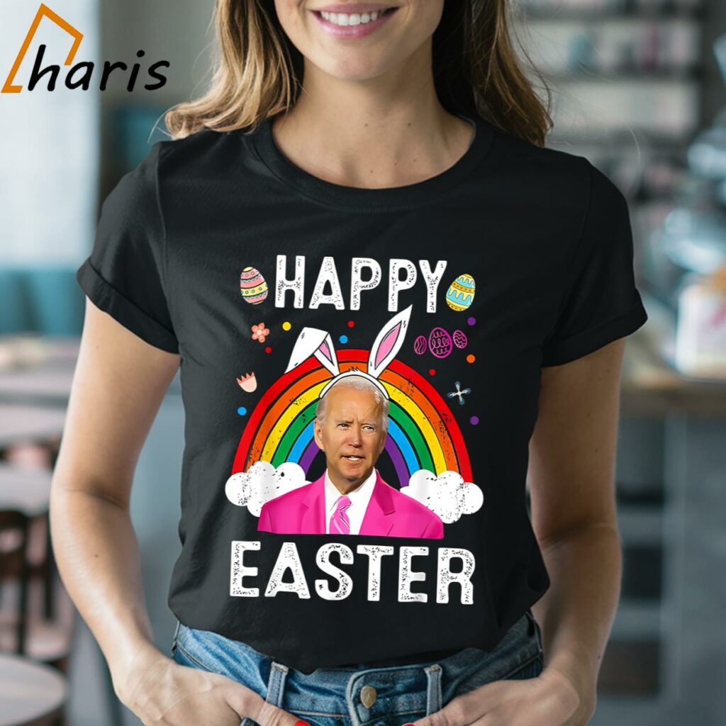 Bunny Joe Bi Den Rainbow Happy Easter T-shirt