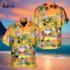 Cartoon Baby Yoda Vs Flamingo Star Wars Orange Hawaiian Shirt 2 2