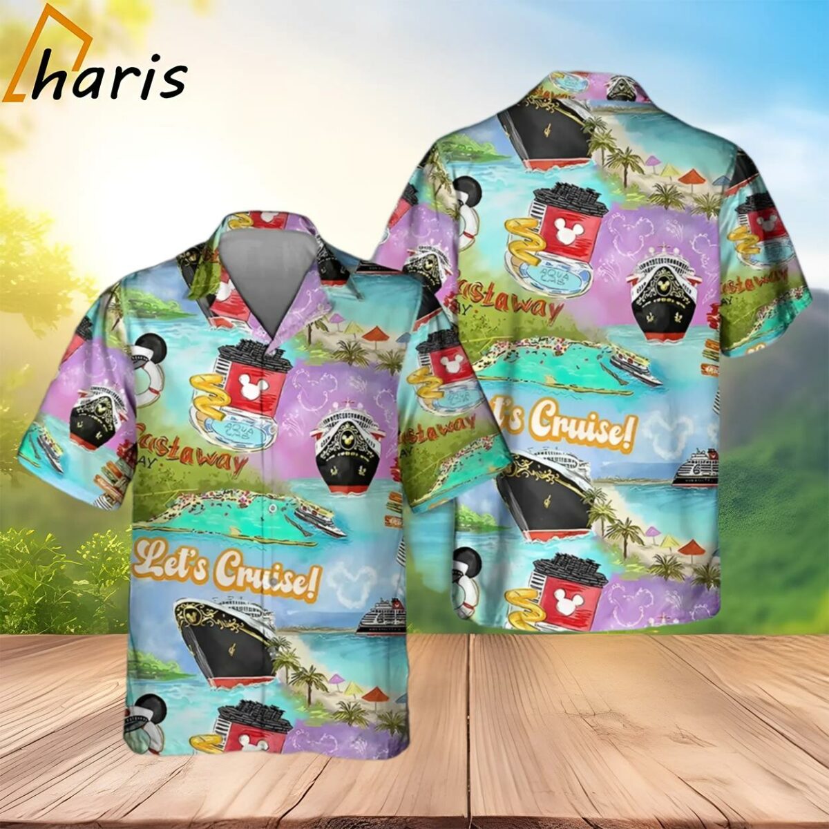 Castaway Vacation Let Cruise Mickey Disney Hawaiian Shirt 2 3