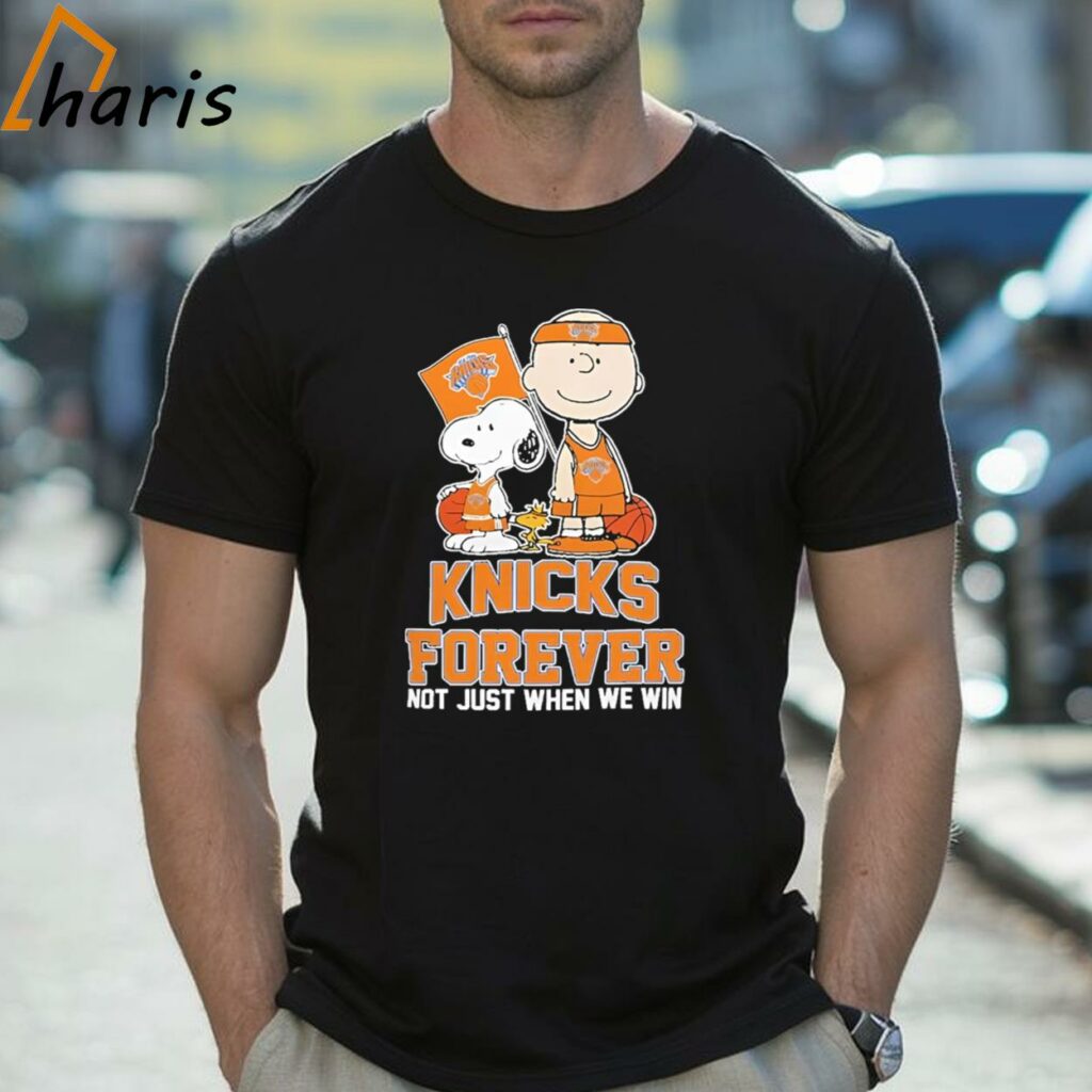 Charlie Brown Snoopy And Woodstock New York Knicks Forever Not Just When We Win 2024 T-shirt