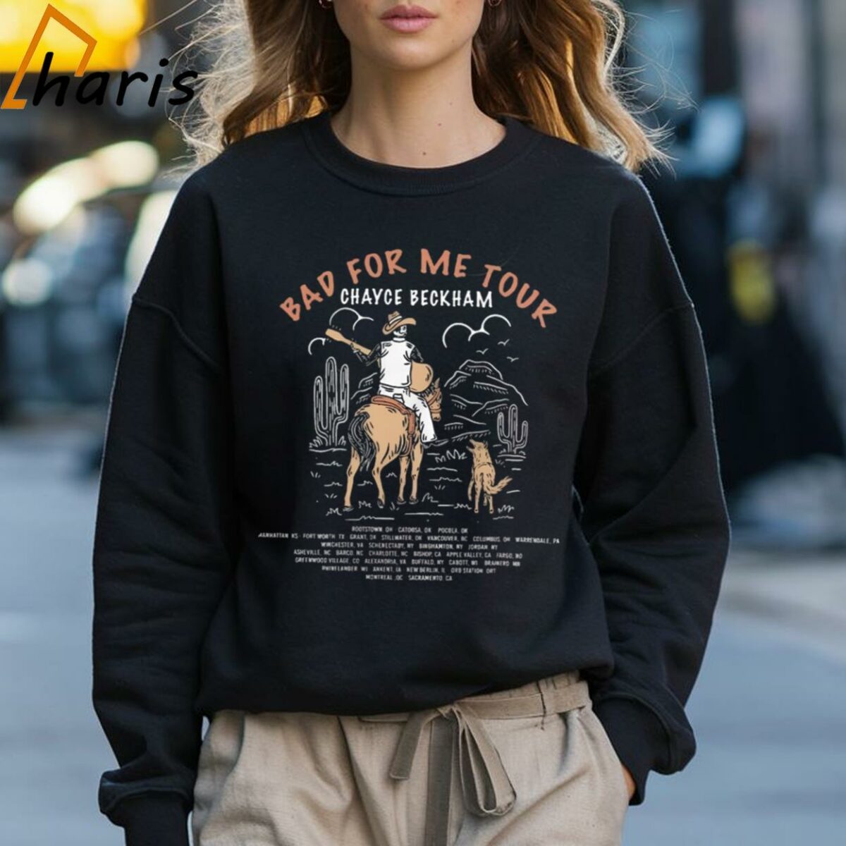 Chayce Beckham Bad For Me Tour Shirt 3 Sweatshirt