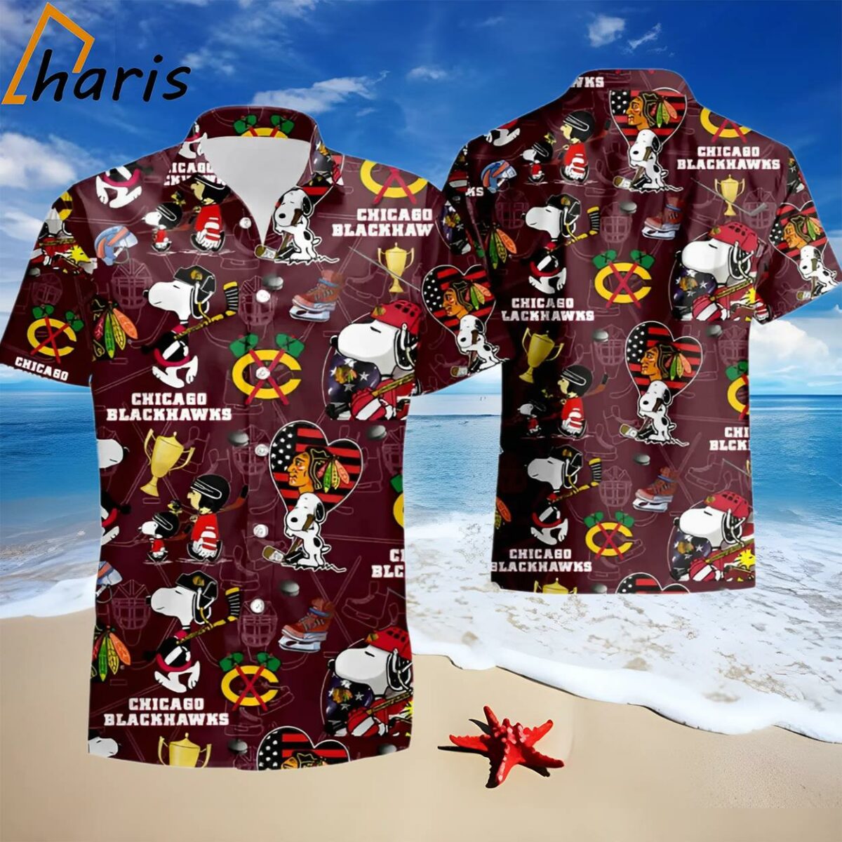 Chicago Blackhawks Snoopy Hawaiian Shirt 1 1