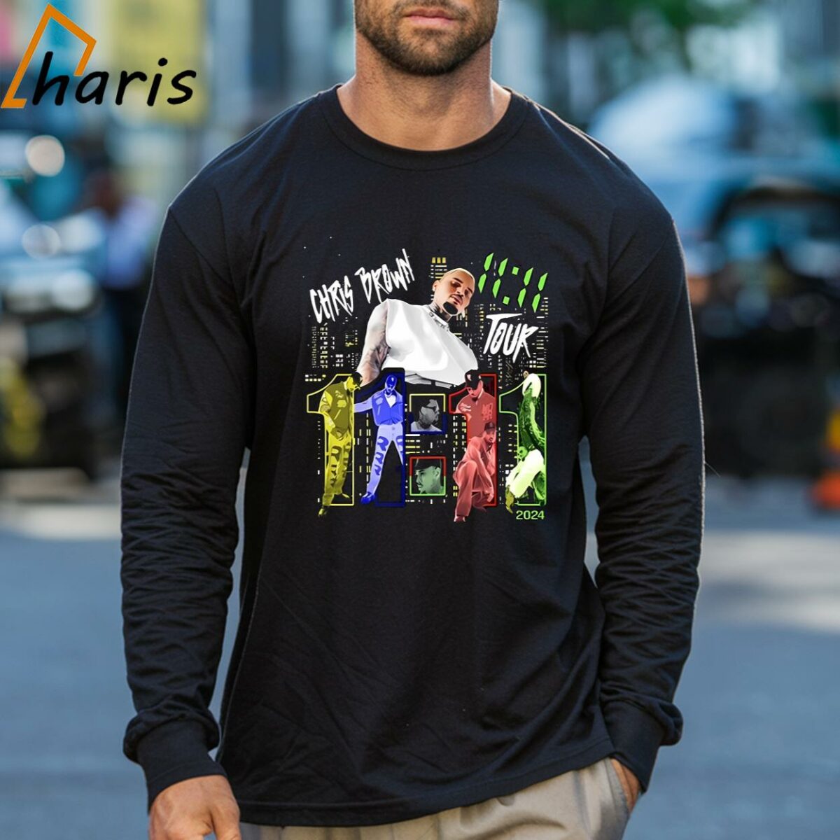 Chris Brown 11 11 City Tour 2024 Shirt 3 Long sleeve shirt