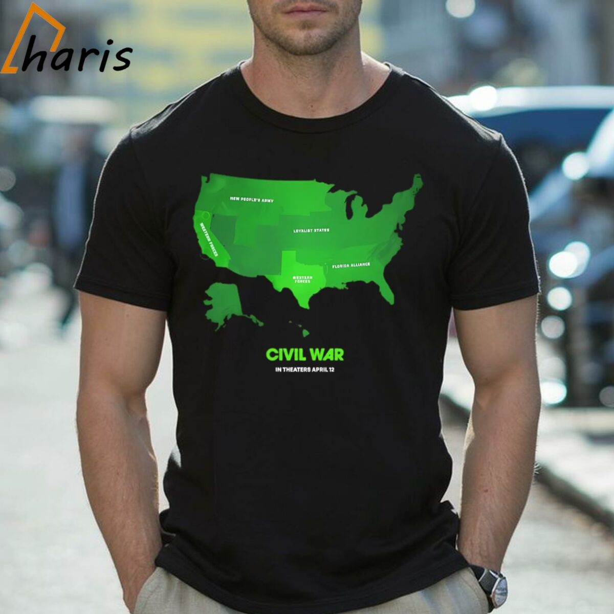 Civil War Movie The US Map Shirt 2 Shirt