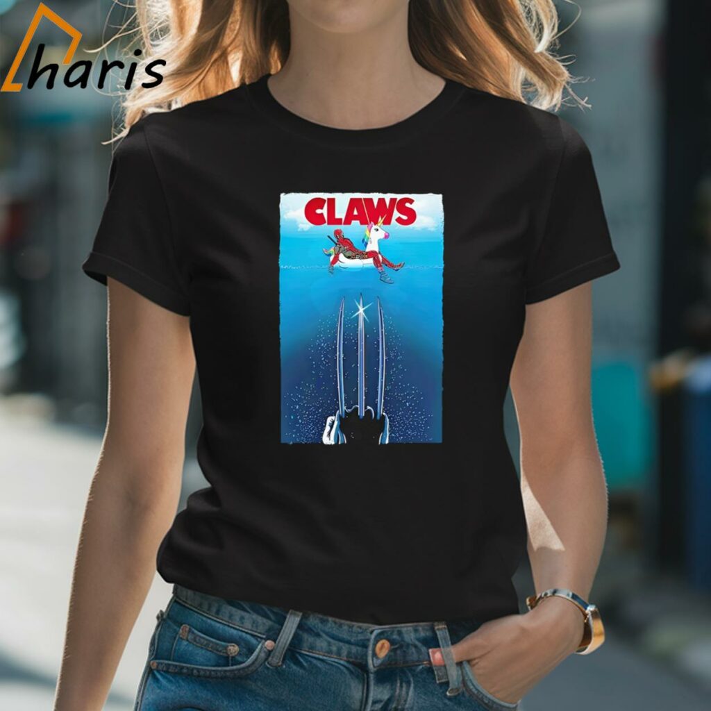 Claws Deadpool Wolverine and Jaws Shirt