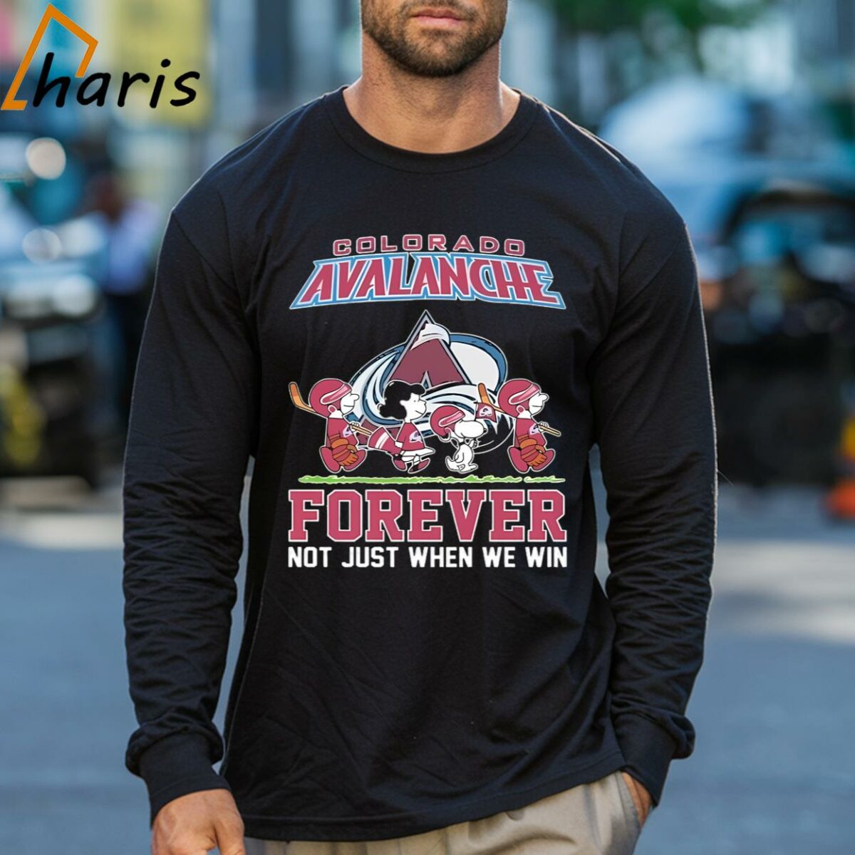 Colorado Avalanche Forever Not Just When We Win The Peanuts Movie Characters Shirt 3 Long sleeve shirt