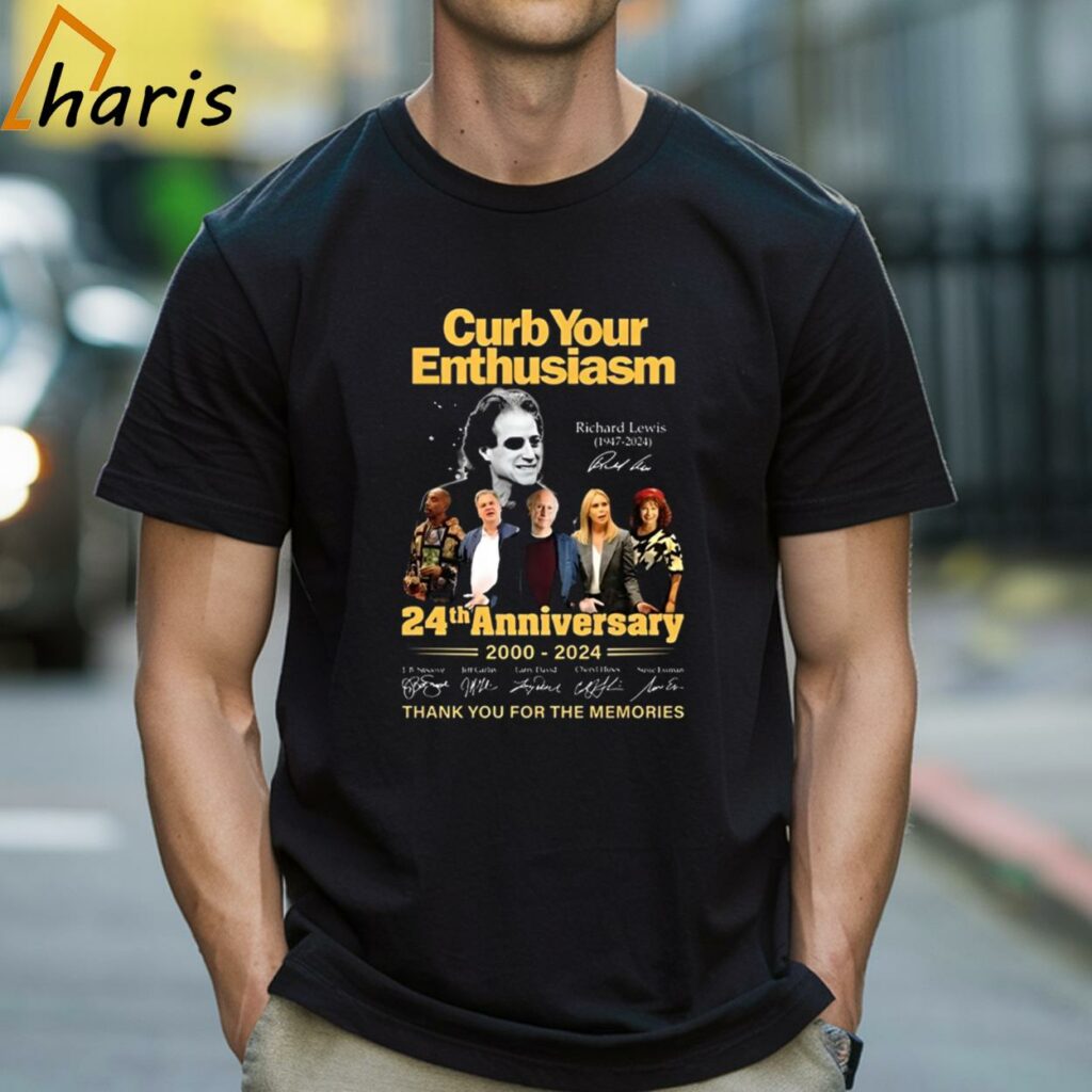 Curb Your Enthusiasm 24th Anniversary 2000-2024 Thank You For The Memories Signatures T-shirt