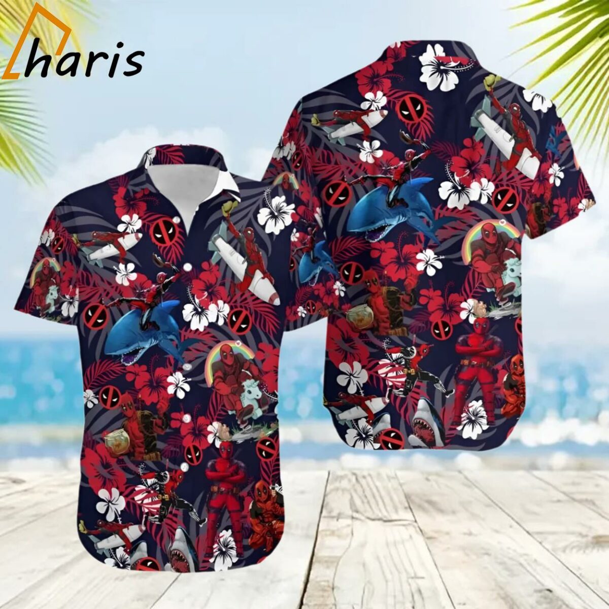 Cute Deadpool Hawaiian Shirt 2 2