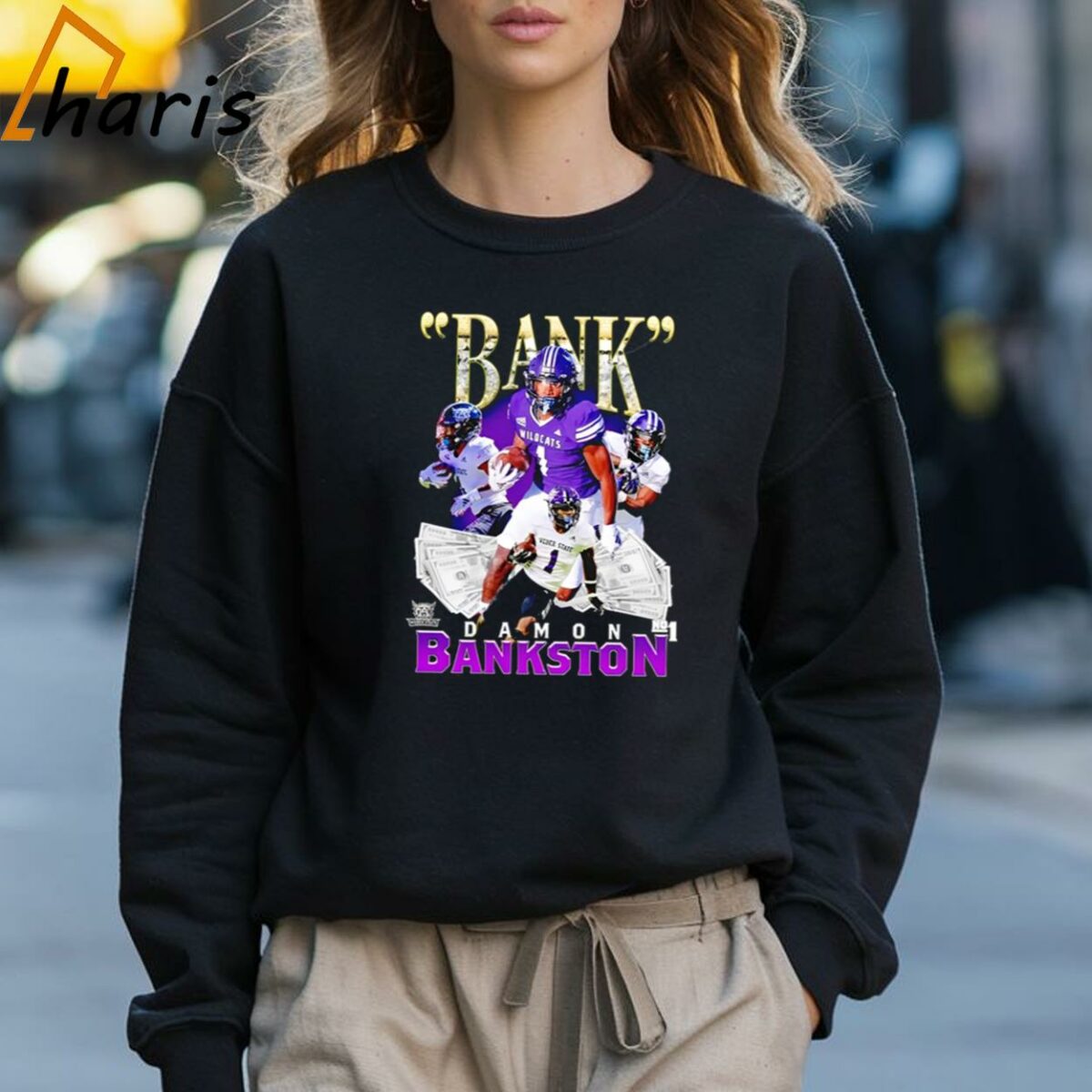 Damon Bankston Bank Weber State Wildcats Football Shirt 3 Sweatshirt