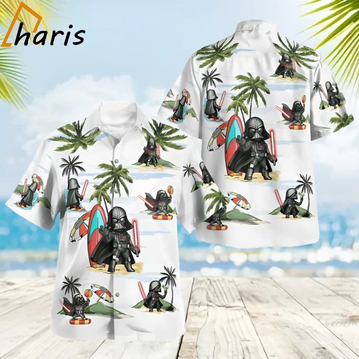 Darth Vader Summer Time Hawaiian Shirt White 2 2