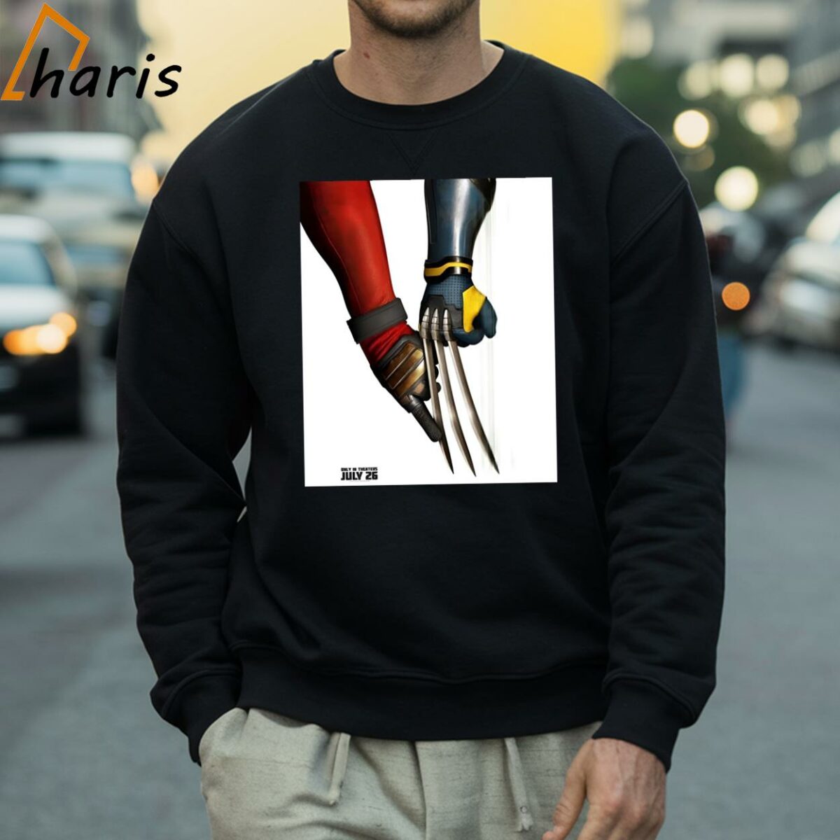 Deadpool And Wolverine Marvel Studios Deadpool 3 Poster Shirt 4 Sweatshirt
