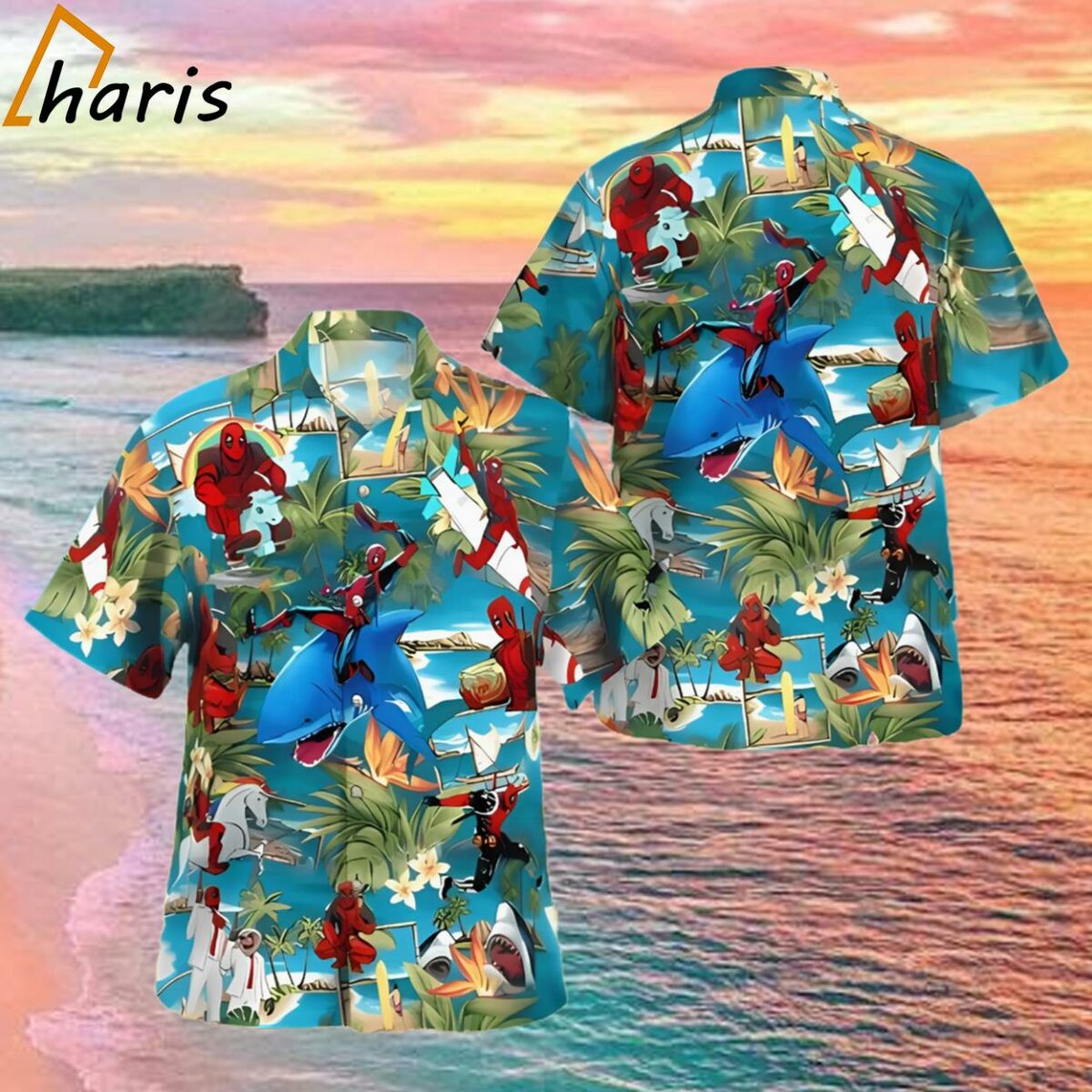 Deadpool Have Fun At The Beach Hawaiian Shirt 1 1