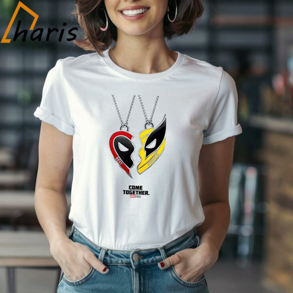 Deadpool and Wolverine Come Together Friendship Marvel T-shirt
