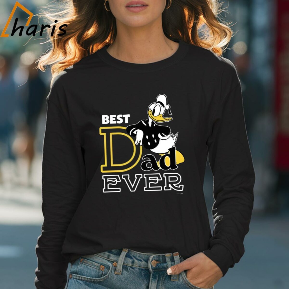 Disney Donald Duck Best Dad Ever T shirt 4 Long sleeve shirt