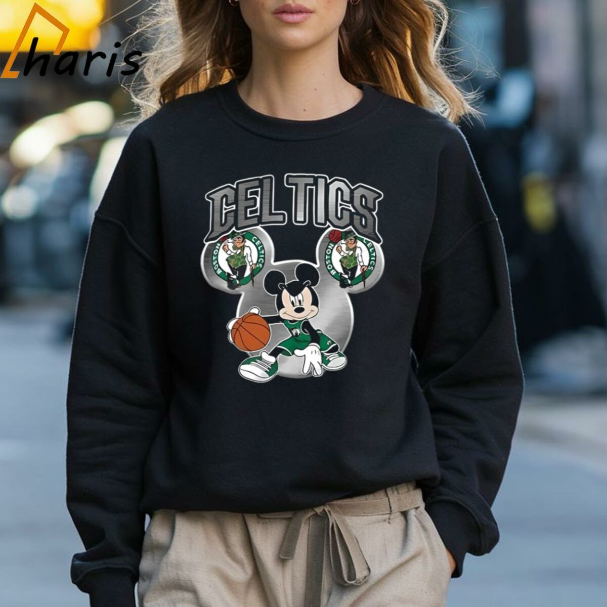 Disney Mickey Boston Celtics Logo T shirt 3 Sweatshirt