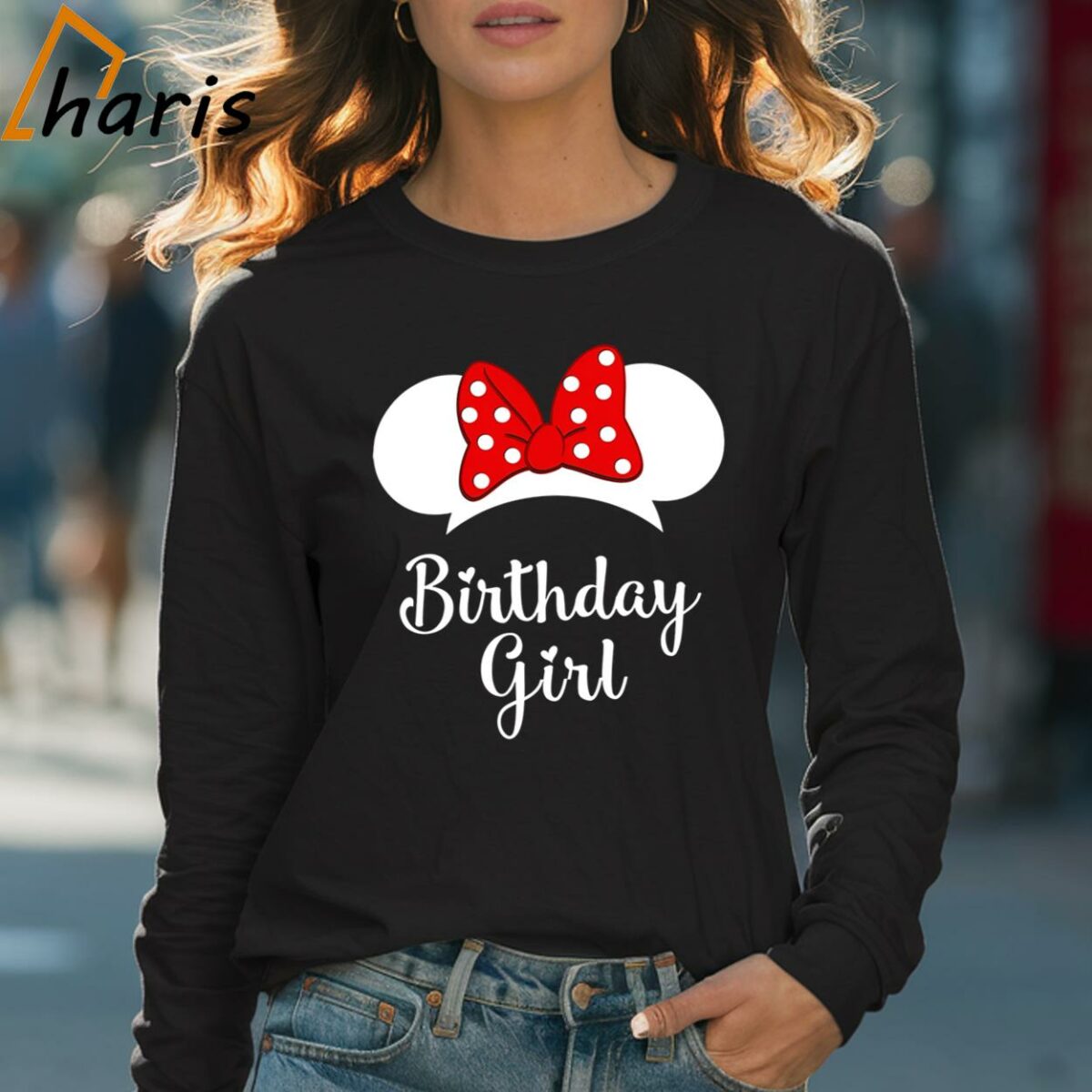 Disney Mickey Minnie Birthday Girl Shirt 4 Long sleeve shirt
