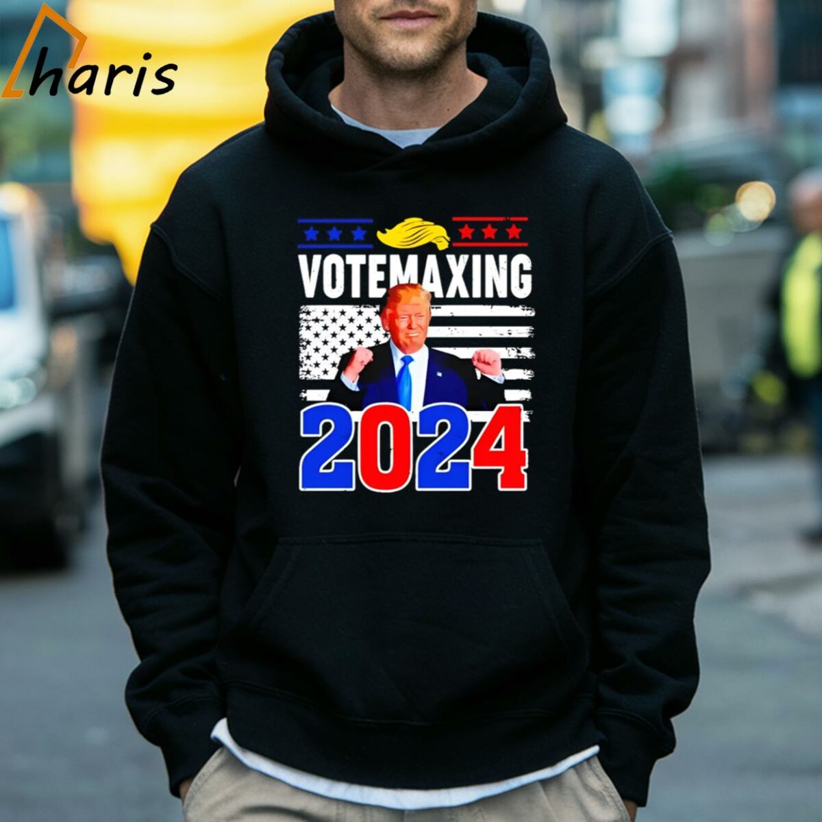 Donald Trump Votemaxing 2024 Looksmaxxing Funny shirt 5 Hoodie
