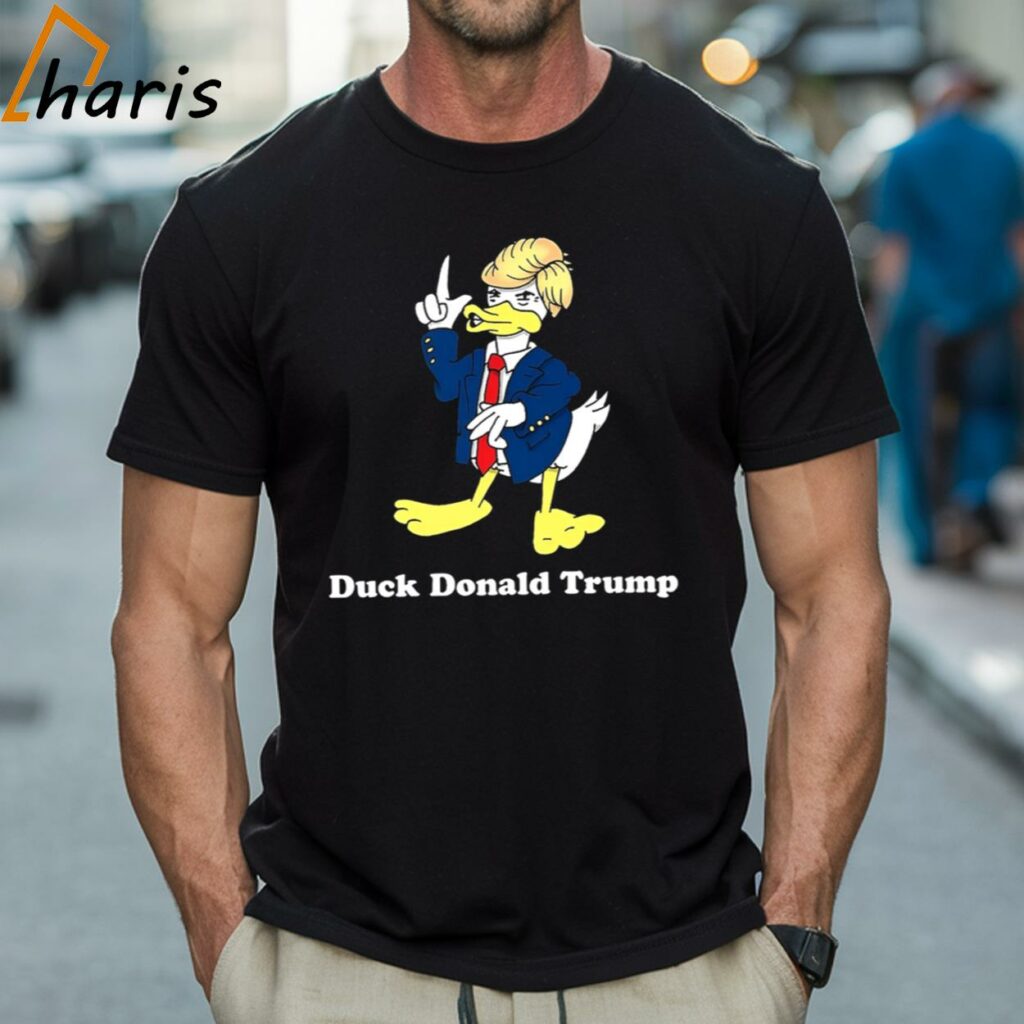 Duck Donald Trump 2024 Election Political Cartoon T-Shirt