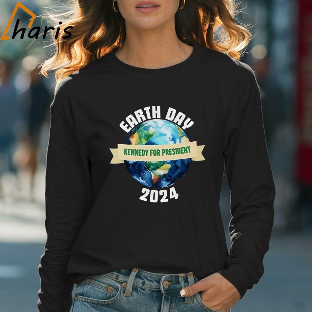 Earth Day Kennedy For President 2024 Shirt 4 Long sleeve shirt