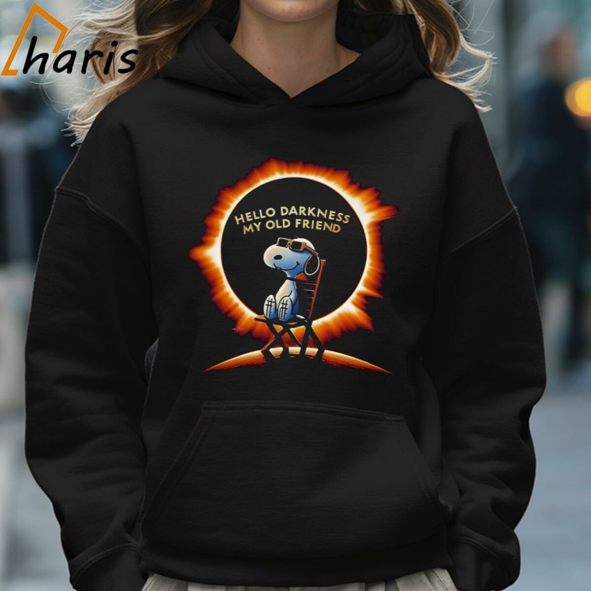 Eclipse 2024 Snoopy Hello Darkness My Old Friend T shirt 5 Hoodie